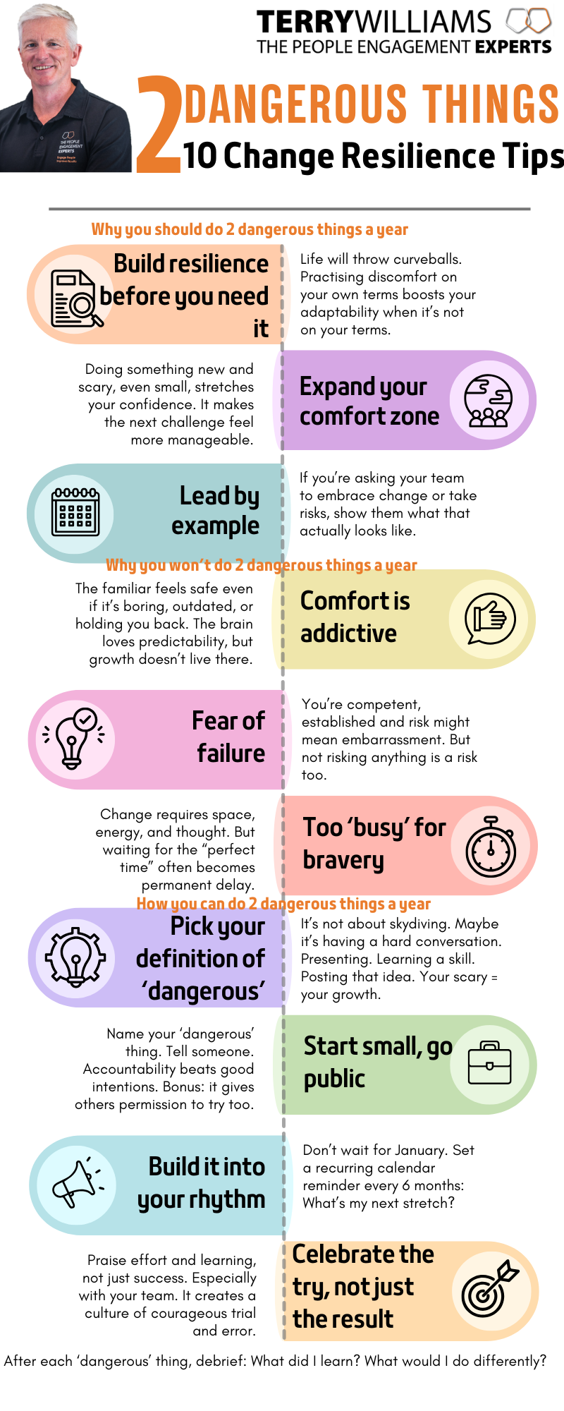 Change and Resilience - Doing 2 Dangerous Things A Year Tips